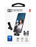 میکروفون یقه ای بی سیم مدل K9 دوتایی درگاه Type-C خوش قیمت و کارآمد