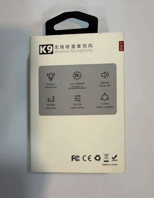میکروفون یقه ای بی سیم مدل K9 دوتایی درگاه Type-C خوش قیمت و کارآمد