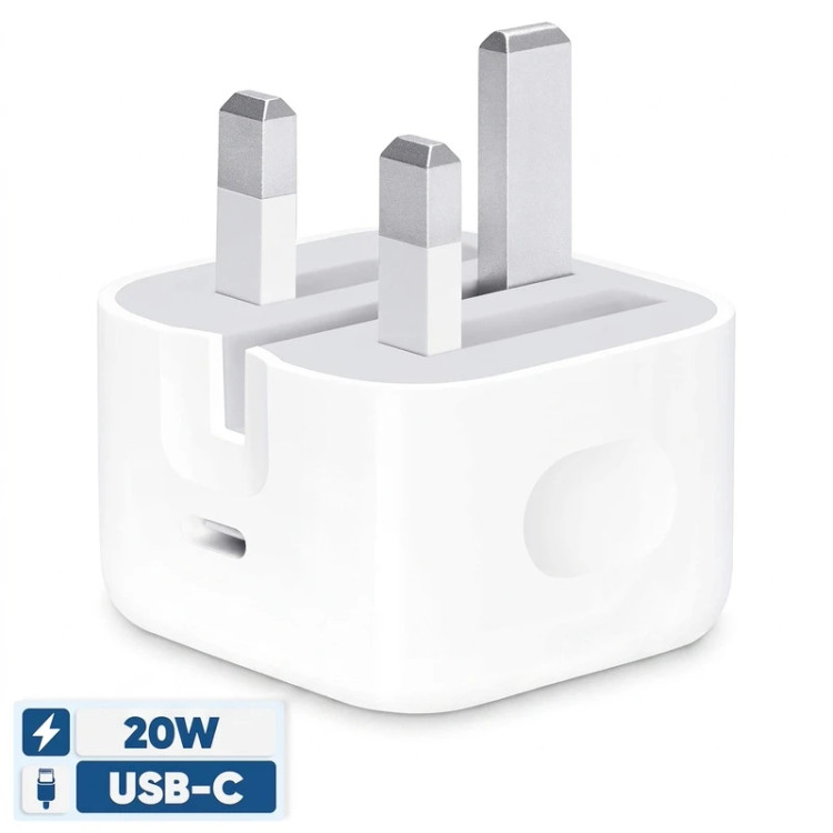آداپتور شارژر اپل Apple 20W سه پین مدل B/A (درجه ۱) اصلی 100% باکیفیت و خیال راحت
