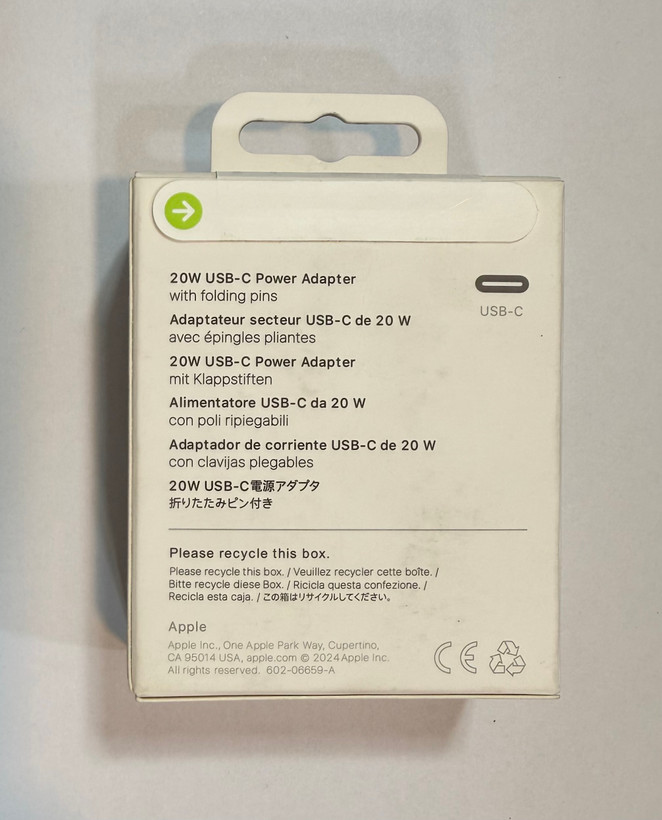 آداپتور شارژر اپل Apple 20W سه پین مدل B/A (درجه ۲) اصلی بدون دردسر